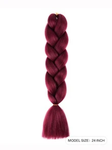 Trenza de pelo sintético largo - Burdeos - Ver 2