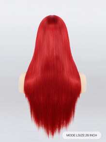 13*1 dentelle part T Perruque synthétique long droit - Rouge - Voir 2
