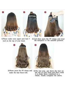 夾片長款卷合成纖維接髮 - Light Brown - 查看 5