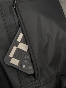 極簡束口背包 - 黑色 - 查看 6