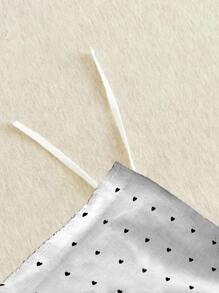 3 pièces Ensemble de literie en forme de cœur noir (1 pièce housse de couette + 2 taies d'oreiller), excluant la couette et les insertions d'oreiller, doux et confortable, convient pour un lit simple/double/double, lavable en machine, décoration de chambre, cadeau de fête