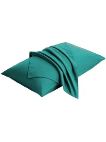 1入組素色枕套不附帶枕芯 - 綠色 - 查看 1