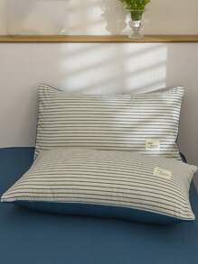 4入組/套條紋圖案白色被套套裝 - 彩色 - 查看 5