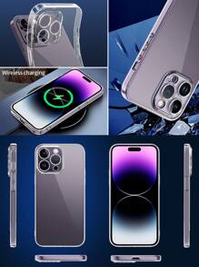 2入組鏡頭保護貼和 1入組透明手機殼和 2入組螢幕保護貼相容 iPhone 15/15Pro/15Plus/15Promax - 無色 - 查看 3