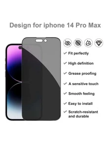 1 件防窥屏幕保护膜适用于 iPhone，私人屏幕保护膜适用于 iPhone 16/16 Plus/16 Pro/16 Pro Max/15/15Pro/15Plus/15Promax - 黑色 - 查看 3