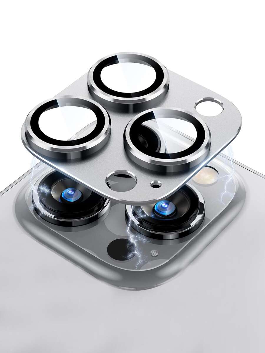 鋅合金鏡頭保護適用於iphone - 銀色 - 查看 1