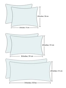 2 unids/set de tela Almohada con corazón & gesto con estampado Almohada Funda para - Multicolor - Ver 2