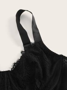 Sujetador con encaje en contraste con aro