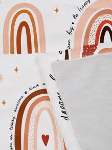 1 Chiếc Chăn Cầu Vồng Trừu Tượng & Họa Tiết Ngôi Sao, Hoạt Hình Chất Liệu Vải Mềm Mại & Chăn Ấm Cho Phòng Khách & Phòng Ngủ, Trang Trí Nhà Cửa - Nhiều màu - Xem 4