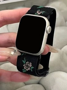 1入組花朵圖案錶帶適用於Apple Watch - 彩色 - 查看 6