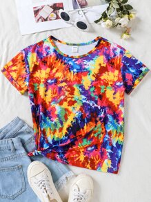 Girls Tie Dye Tee - Multicolor - View 1