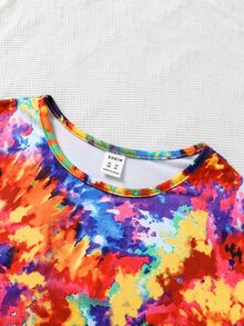 Girls Tie Dye Tee - Multicolor - View 3