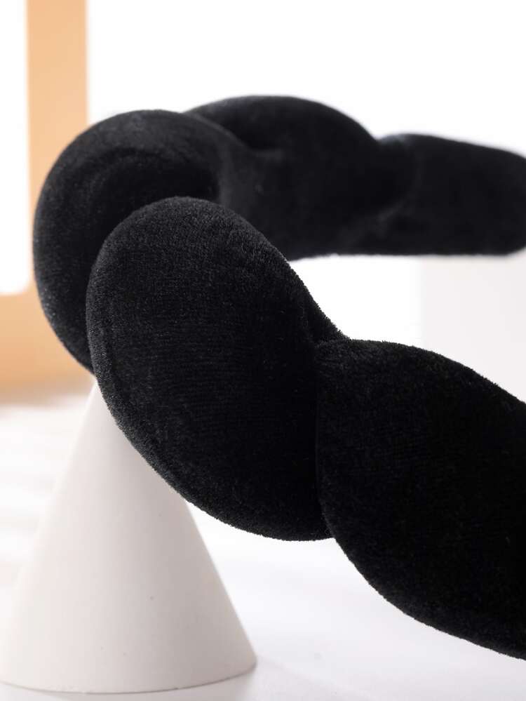 Solid Fluffy Headband,Hairband,Hair Hoop,Hair Accessories Headbands, Black