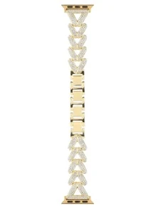 水鑽裝飾智能手錶帶 - 金色 - 查看 4