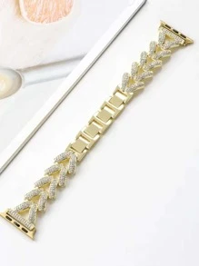 水鑽裝飾智能手錶帶 - 金色 - 查看 5