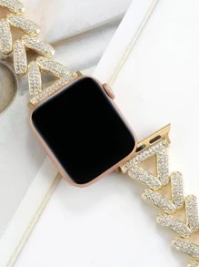 水鑽裝飾智能手錶帶 - 金色 - 查看 6