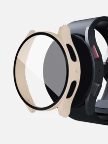 Vỏ và miếng bảo vệ màn hình 2 trong 1 Tương thích với Samsung Galaxy Watch 4/5 - Màu Hồng baby - Xem 3