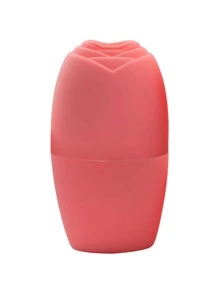 Silicone Facial Massage Ice Roller,1 Pc Silicone Facial Mask Application & Massage Ice Cube Tray,Facial Beauty Ice Roller Skin Care Tools, Ice Facial Cube, Gua Sha Face Massage, Silicone Ice Mold For Face Beauty (Pink) - Pink - View 2