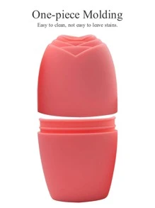 Silicone Facial Massage Ice Roller,1 Pc Silicone Facial Mask Application & Massage Ice Cube Tray,Facial Beauty Ice Roller Skin Care Tools, Ice Facial Cube, Gua Sha Face Massage, Silicone Ice Mold For Face Beauty (Pink) - Pink - View 4