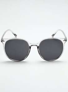 Kính Thời Trang Gọng Tròn - Xám - Xem 2