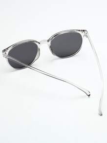 Kính Thời Trang Gọng Tròn - Xám - Xem 3