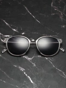 Kính Thời Trang Gọng Tròn - Xám - Xem 4