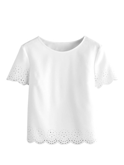 Solid Laser Cut Scalloped Top