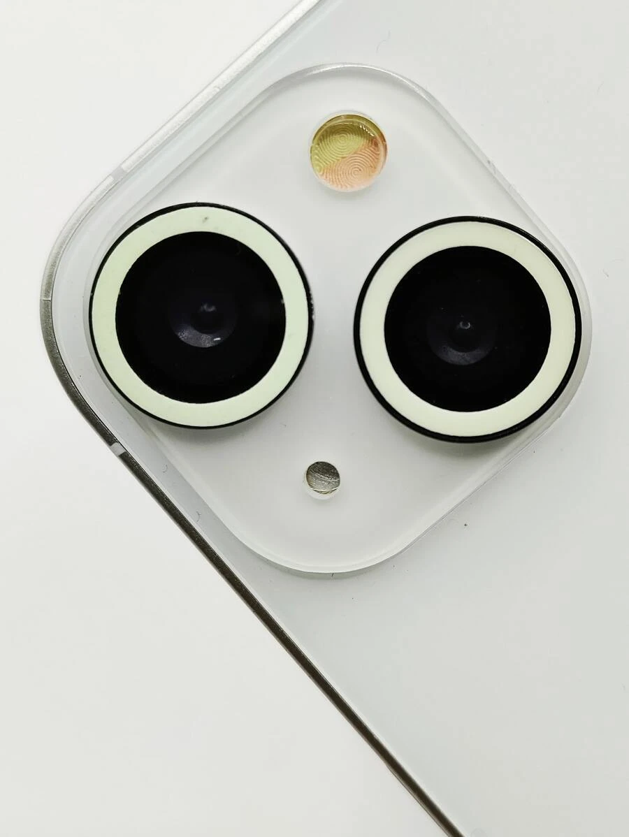 2入組夜光鏡頭保護適用於iphone - 白色 - 查看 1