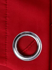 1 件纯色涤纶遮光窗帘布，变暗房间窗帘，隔热遮光窗帘，适用于客厅、卧室，红色 - 紅色 - 查看 6