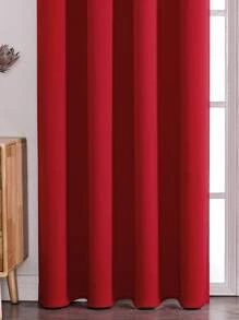 1 件纯色涤纶遮光窗帘布，变暗房间窗帘，隔热遮光窗帘，适用于客厅、卧室，红色 - 紅色 - 查看 9