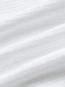 SHEIN MOD Cherry Embroidery Lettuce Trim Cami Top - White - View 5