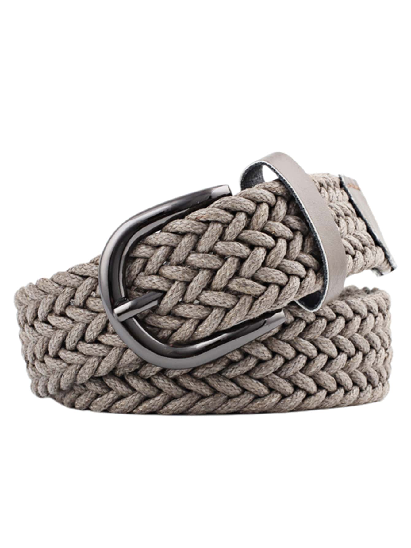 Geometric Buckle Woven Belt | SHEIN USA