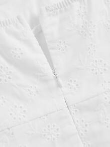 SHEIN MOD Ruched Bust Split Hem Schiffy Corset Structure Cami Dress,White Graduation Dress,Business Casual Woman - White - View 3