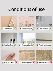 2pcs/set Punch-free PVC Wall Mounted Toothbrush Storage Rack, Minimalist Wall Mounted Toothbrush Holder For Bathroom - White - View 6