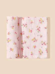 嬰兒花卉圖案繈褓毯 - 彩色 - 查看 1