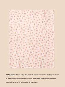 嬰兒花卉圖案繈褓毯 - 彩色 - 查看 6