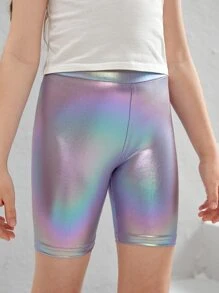 SHEIN 女孩漸層騎行褲 - 彩色 - 查看 4