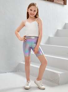 SHEIN 女孩漸層騎行褲 - 彩色 - 查看 5