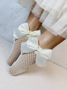 3 đôi Vớ lưới hình nơ trang trí nơ cho bé gái tập đi - Nhiều màu - Xem 4