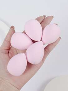 5入組化妝海綿套裝，粉底混合美容海綿，完美適用於液體、面霜和粉末，多色化妝海綿，不含乳膠乾濕兩用粉底化妝品化妝粉撲，適用於粉霜，適合所有膚質 - 粉色 - 查看 2
