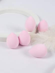 5入組化妝海綿套裝，粉底混合美容海綿，完美適用於液體、面霜和粉末，多色化妝海綿，不含乳膠乾濕兩用粉底化妝品化妝粉撲，適用於粉霜，適合所有膚質 - 粉色 - 查看 5