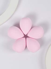 5入組化妝海綿套裝，粉底混合美容海綿，完美適用於液體、面霜和粉末，多色化妝海綿，不含乳膠乾濕兩用粉底化妝品化妝粉撲，適用於粉霜，適合所有膚質 - 粉色 - 查看 6