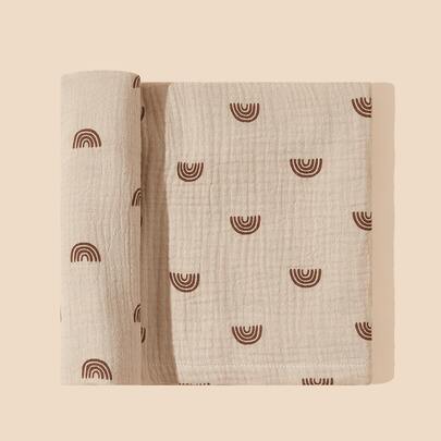 1 件婴儿彩虹图案襁褓毯爱情人节