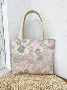 花卉圖案字母貼飾方包 - 彩色 - 查看 2