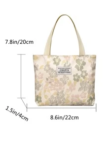 花卉圖案字母貼飾方包 - 彩色 - 查看 3