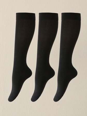 3雙男士素色足球襪