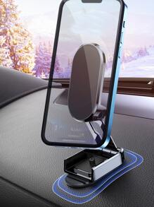 1入組鋅合金磁性可調節手機車載支架 - 銀色 - 查看 2