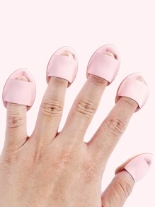 MAANGE 5 Mini Kích Thước Ngón Tay Bộ Bông Trang Điểm Mút Trang Điểm Kem Nền Che Khuyết Điểm Chi Tiết Bông Phấn Mỹ Phẩm Chuyên Nghiệp Đệm Puff Dụng Cụ Trang Điểm - Hồng - Xem 2