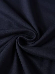 Manfinity Hombres con estampado de letra Camiseta & de cintura con cordón Shorts - Azul Marino - Ver 8