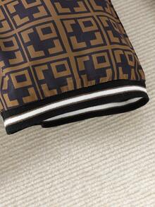 Jumpsuit bé trai Tương phản ràng buộc Nút phía trước Tất cả trên in Giải trí - Nhiều màu - Xem 3